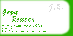 geza reuter business card